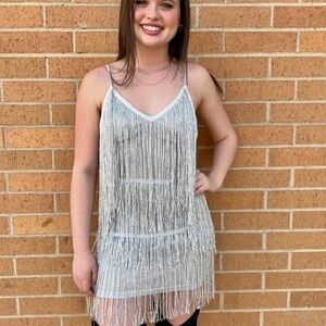 Silver Fringe Dress
